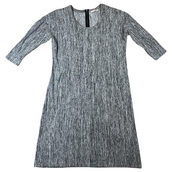 Soft Surroundings Womens Heather Gray 3/4 Sleeve Marled Knit Dress Size Medium - Picture 1 of 6